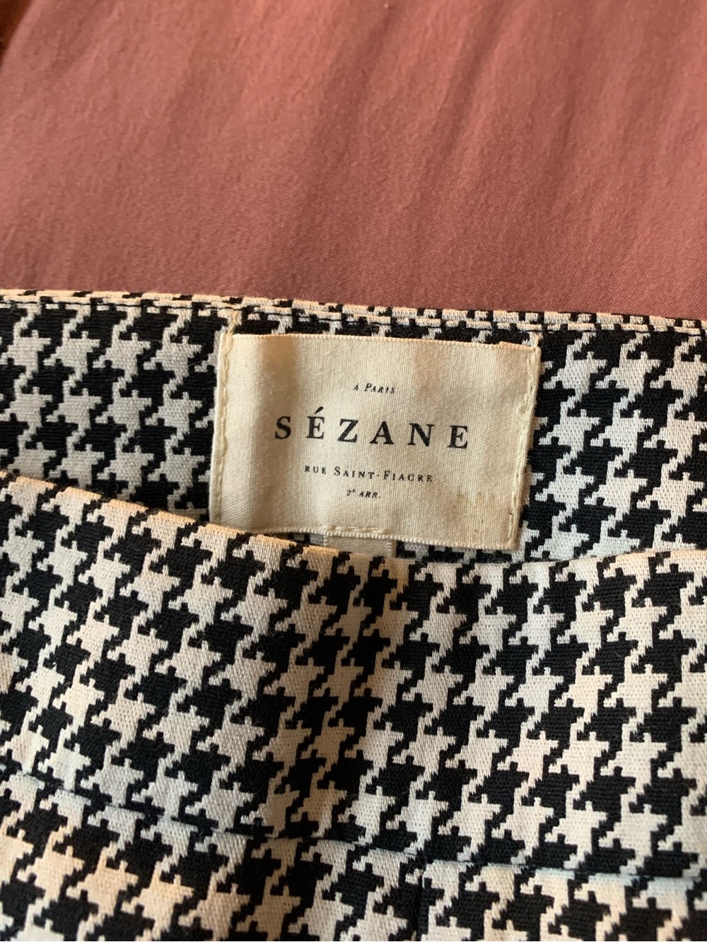 Sezane black and white french style pants